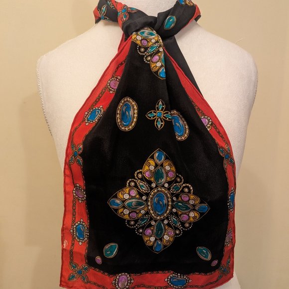 Accessories - Gem Motif Scarf - 1990s VINTAGE